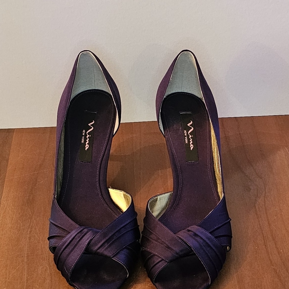 Women's Purple Peep Toe Heels